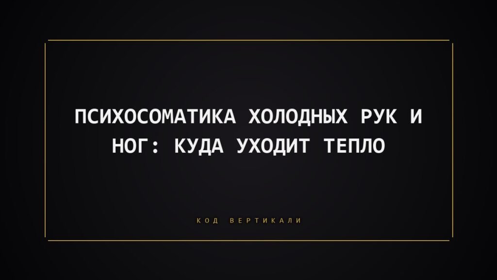 Психосоматика холодных рук и ног: куда уходит тепло