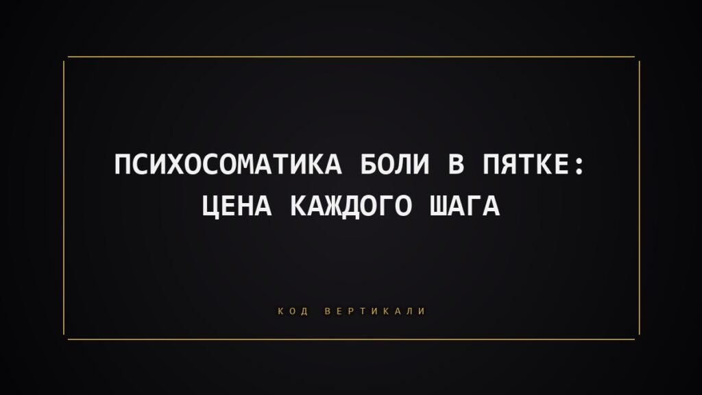 Психосоматика боли в пятке: цена каждого шага